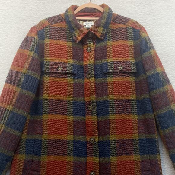 Sundance Jacket Womens Medium Legacy Plaid Catalog Chore Wool Shacket Outdoor - Picture 4 of 10